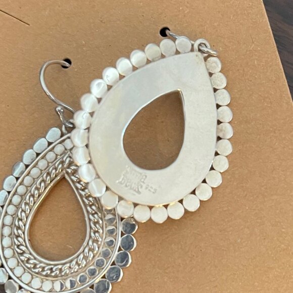 Anna Beck Silver Teardrop Earrings - Picture 2 of 4